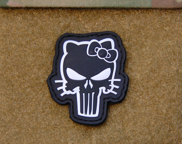  Hello Kitty As Warrior Military Hook Loop Tactics Morale  Embroidered Patch