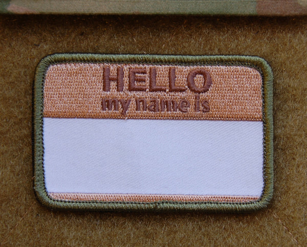 ill Gear HELLO MY NAME IS Velcro Patch