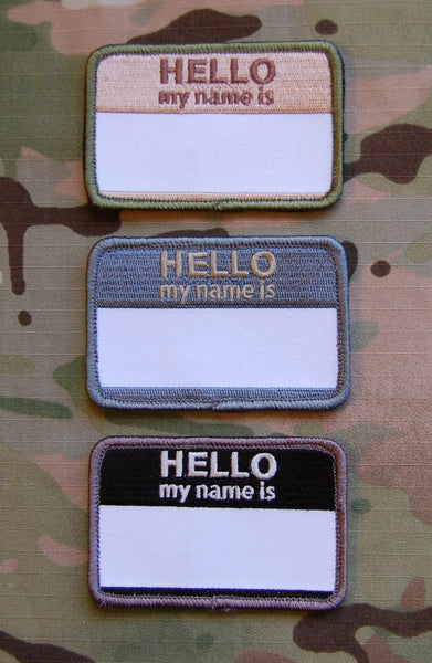 ill Gear HELLO MY NAME IS Velcro Patch