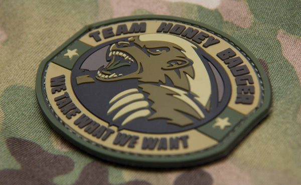 Honey Badger Morale Patch with Hook Fastener - Take What We Want, Multicam / OCP