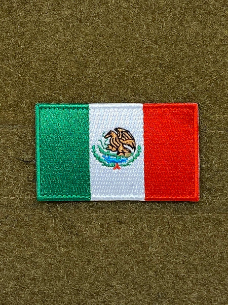 Military Tactical 'Mexico Flag  Reflective' Embroidered Velcro Patch —  Little Patch Co
