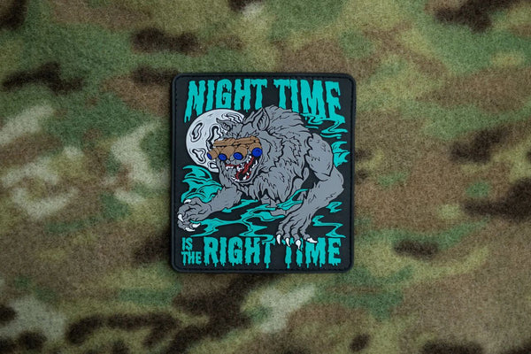 Special Night Time Service Embroidered Morale Patch 