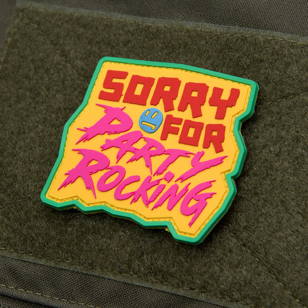 SORRY FOR PARTY ROCKING PVC MORALE PATCH Tactical Outfitters sorry-for-party-rocking-pvc-morale-patch-tactical-outfitters