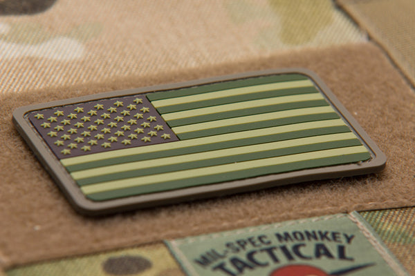 Pvc american flag patch
