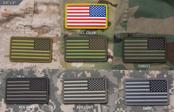US Flag Reversed Patch - ACU-Dark