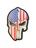 US Flag Spartan Skull PVC Morale Patch - Tactical Outfitters