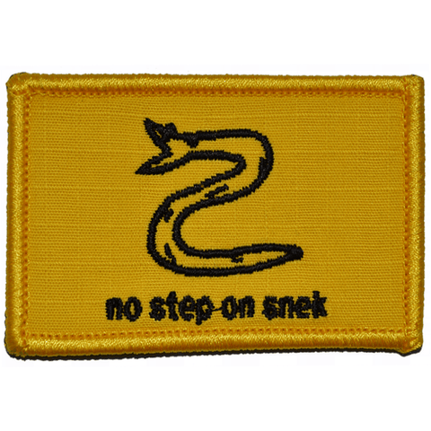  No Step On Snek Military Morale PVC Patch, Tactical Emblem  Badges Appliques Hook and Loop Fasteners Backing, 3.15 x 1.97 Inch, Bubble  of 2 Pieces : Arts, Crafts & Sewing