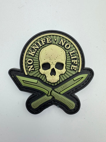 No Knife No Life PVC Morale Patch