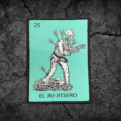 Pre-Order: Ed’s Manifesto - Sneakreaper Industries - “El Jiu-Jitsero” Loteria Style Morale Patch - Tactical Outfitters
