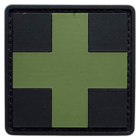 OD Green Medic Cross 2” PVC Morale Patch