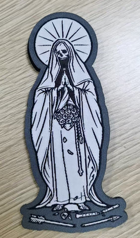 Pre-Order: Ed's Manifesto - Sneakreaper Industries - La Santa Muerte Negra Morale Patch - Tactical Outfitters