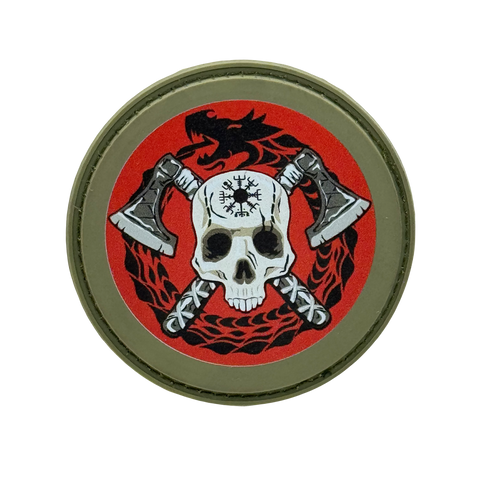 Viking Skull & Axes PVC Morale Patch - Tactical Outfitters