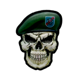 Green Beret Skull PVC Morale Patch - Tactical Outfitters