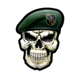 Green Beret Skull PVC Morale Patch - Tactical Outfitters