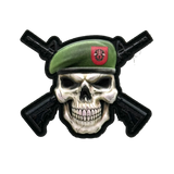 Green Beret Skull V2 PVC Morale Patch - Tactical Outfitters