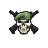 Green Beret Skull V2 PVC Morale Patch - Tactical Outfitters