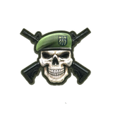 Green Beret Skull V2 PVC Morale Patch - Tactical Outfitters