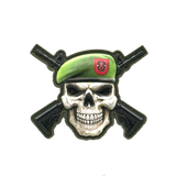 Green Beret Skull V2 PVC Morale Patch - Tactical Outfitters