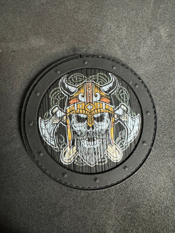 Viking Warrior Skull Shield PVC Morale Patch