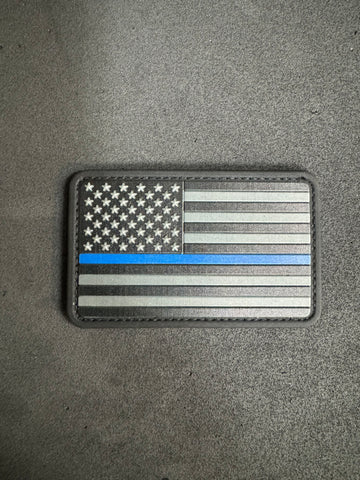 Thin Blue Line PVC Flag Morale Patch - Tactical Outfitters