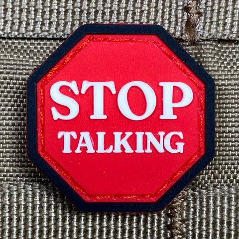 STOP TALKING PVC CAT EYE MORALE PATCH - Tactical Outfitters