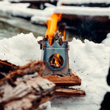 ÜBERLEBEN STAINLESS STÖKER FLATPACK STOVE + WAXED CANVAS SLEEVE - Tactical Outfitters