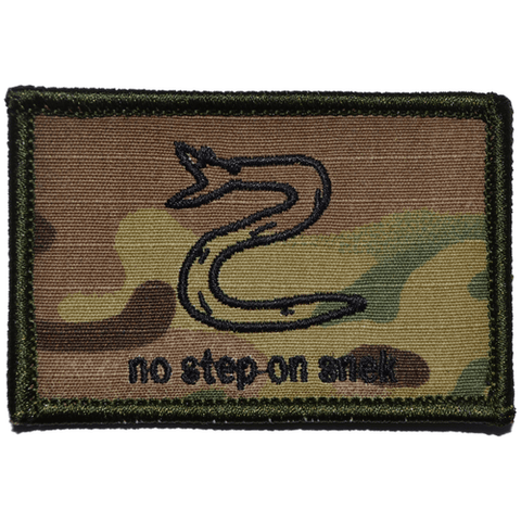 No Step On Snek Dont Tread On Me Morale Patch Hook & Loop 2A Funny Army  Custom