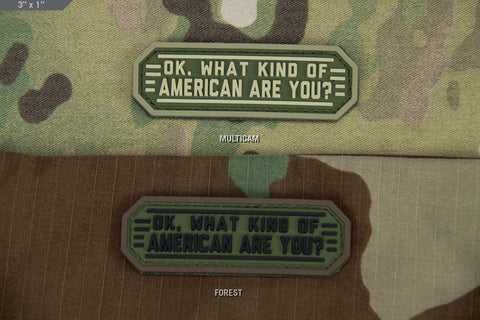 What Kind of American PVC Morale Patch - Tactical Outfitters
