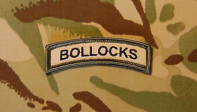 BOLLOCKS TAB MORALE PATCH - Tactical Outfitters