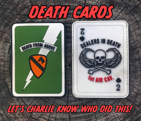 KILGORE 1st AIR CAV DEATH FROM ABOVE "DEATH CARDS" MORALE PATCH SET - Tactical Outfitters