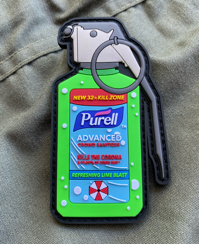 Dangerous Goods Purell Grenade Crowd Sanitizer PVC Morale Patch - Tactical Outfitters