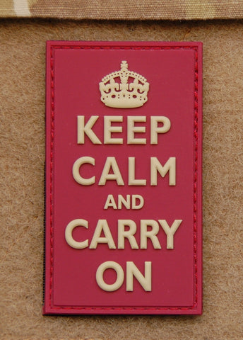 KEEP CALM AND CARRY ON PVC MORALE PATCH - Tactical Outfitters
