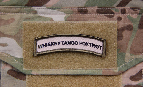 WHISKEY TANGO FOXTROT MORALE PATCH TAB - Tactical Outfitters