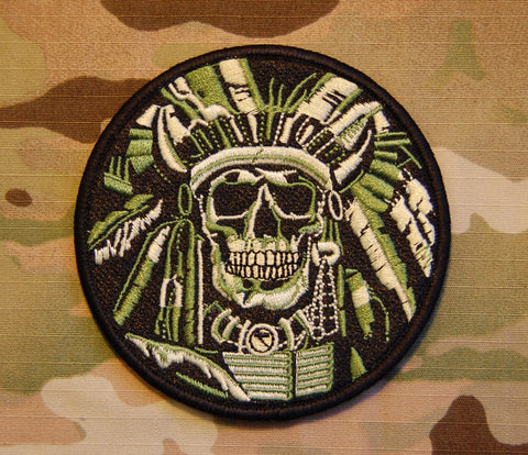 INDIAN CHIEF SKULL MORALE PATCH - Tactical Outfitters