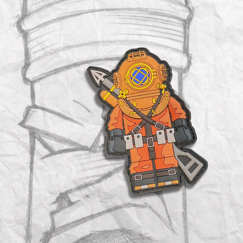 GRUMPY BRICK FIG DIVER PVC MORALE PATCH - Tactical Outfitters