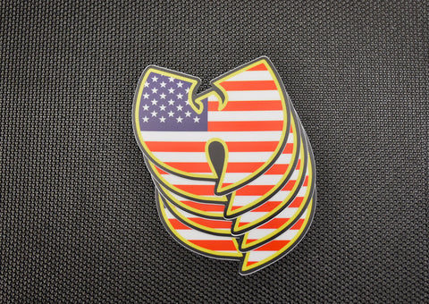 Wu-Tang USA Flag Sticker - Tactical Outfitters