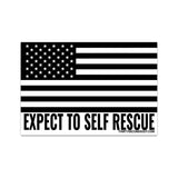 EXPECT TO SELF RESCUE: FLAG STICKER - Tactical Outfitters