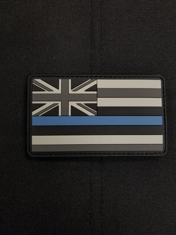 Hawaii State Flag Thin Blue Line PVC Morale Patch - Tactical Outfitters
