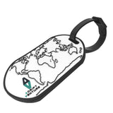 ADRIFT VENTURE WORLD TRAVEL TRACKER MAP GITD PVC LUGGAGE TAG - Tactical Outfitters