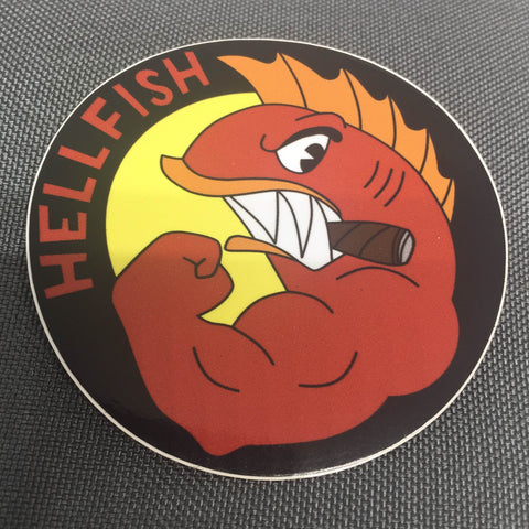 The Flying Hellfish Sticker - Tactical Outfitters