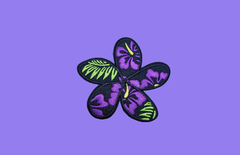 HAWAIIAN STYLE PURPLE PLUMERIA MORALE PATCH - Tactical Outfitters
