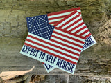 EXPECT TO SELF RESCUE: FLAG STICKER - Tactical Outfitters