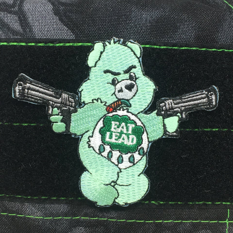 EAT LEAD BEAR WITH HANDGUNS MORALE PATCH - Tactical Outfitters