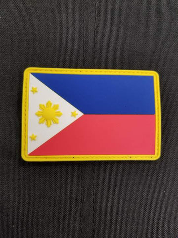 Philippines Flag Patch Filipino Sew On Embroidered Military Tactical  Country's Three Stars and a Sun Flag 2x3 Morale Patches (Red Blue)