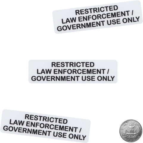 RESTRICTED LAW ENFORCEMENT / GOVERNMENT USE ONLY STICKER - Tactical Outfitters