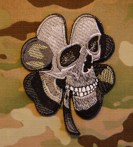 Pirate Skull Clover Morale Patch - Tactical Outfitters