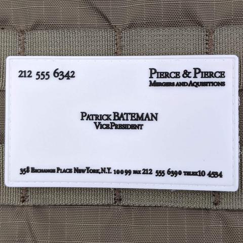 Patrick Bateman Buisness Card PVC Morale Patch - Tactical Outfitters