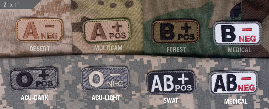 Stat Blood Patch BLOOD TYPE PATCH – Tactical Outfitters