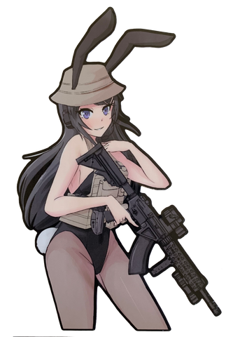 BUNNYGIRL ONE DIE CUT STICKER - Tactical Outfitters