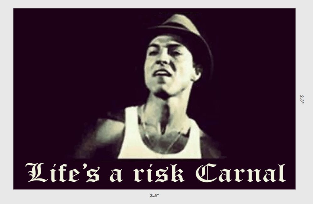Life’s a risk Carnal Sticker – Tactical Outfitters